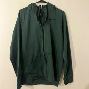 Green Nike Tech zip up hoodie Size M
